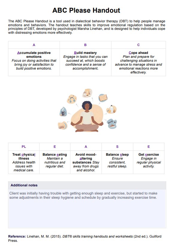 ABC Please DBT Handout PDF PDF Example