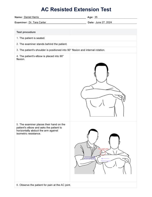 Prueba de extensión resistida de CA PDF Example