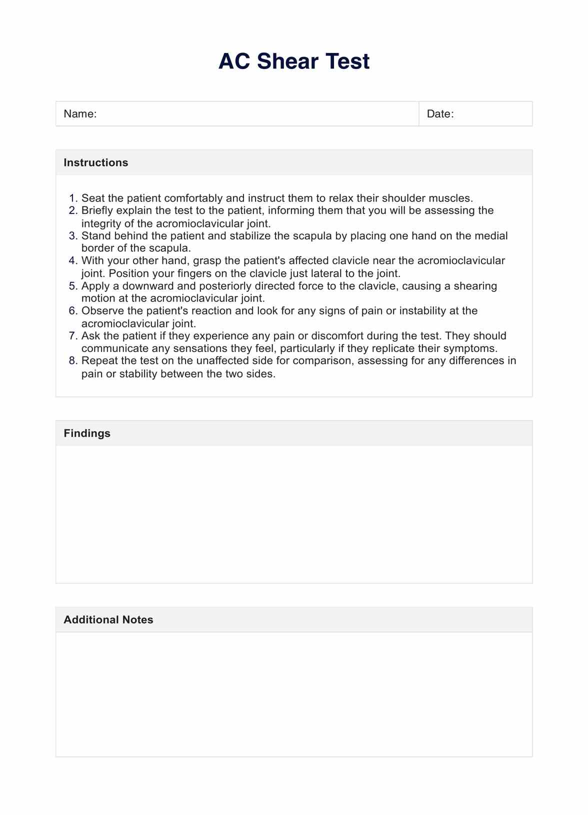AC Shear Test PDF Example