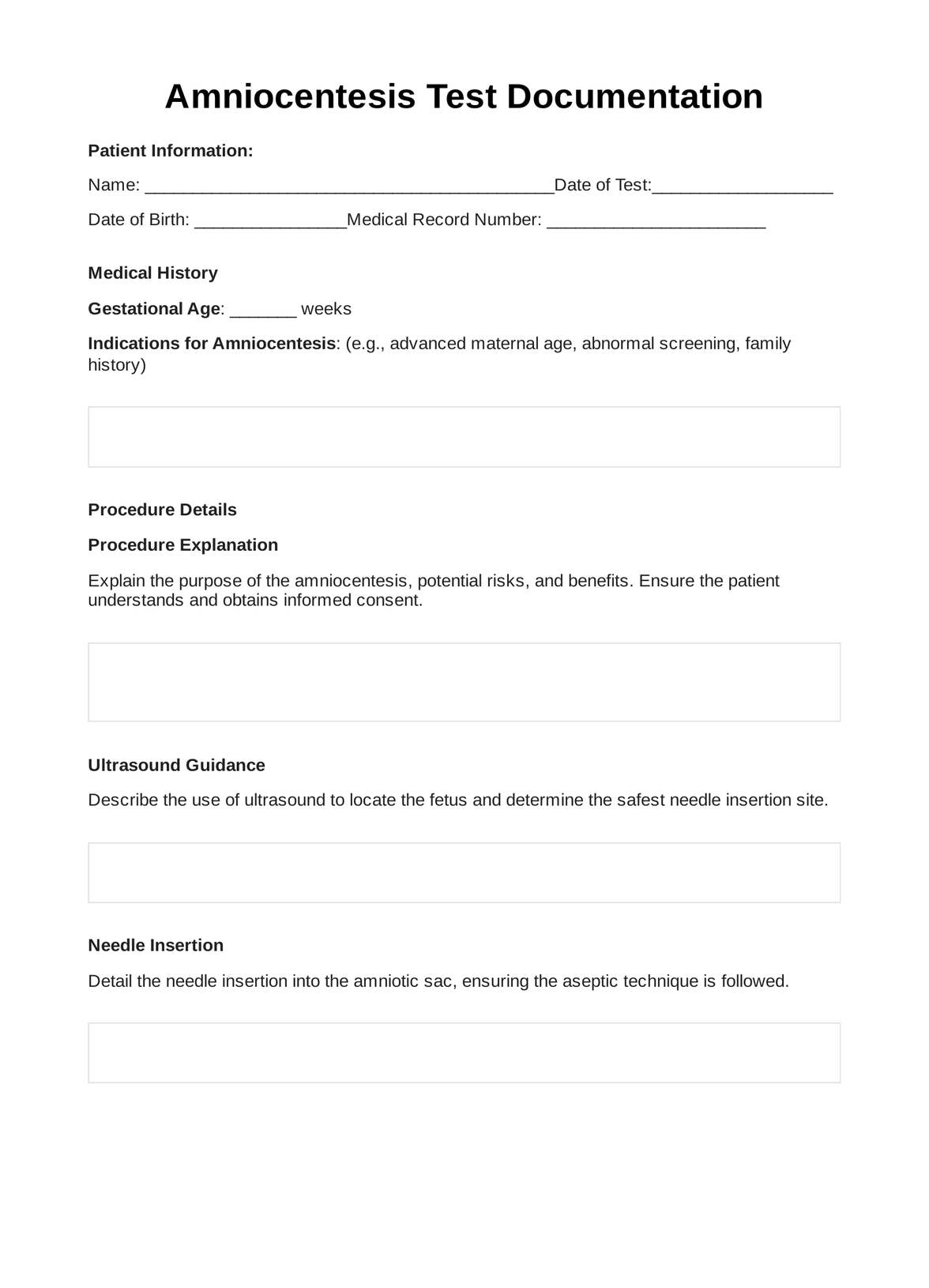 Amniocentesis PDF Example