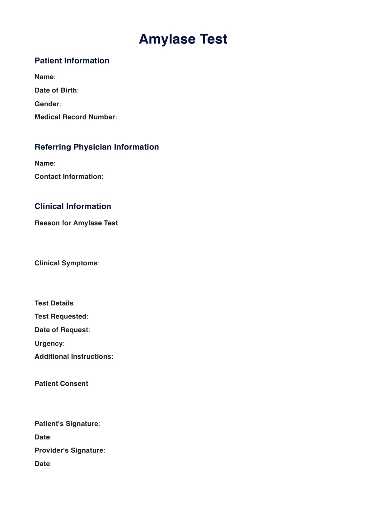 Amylase Test PDF Example
