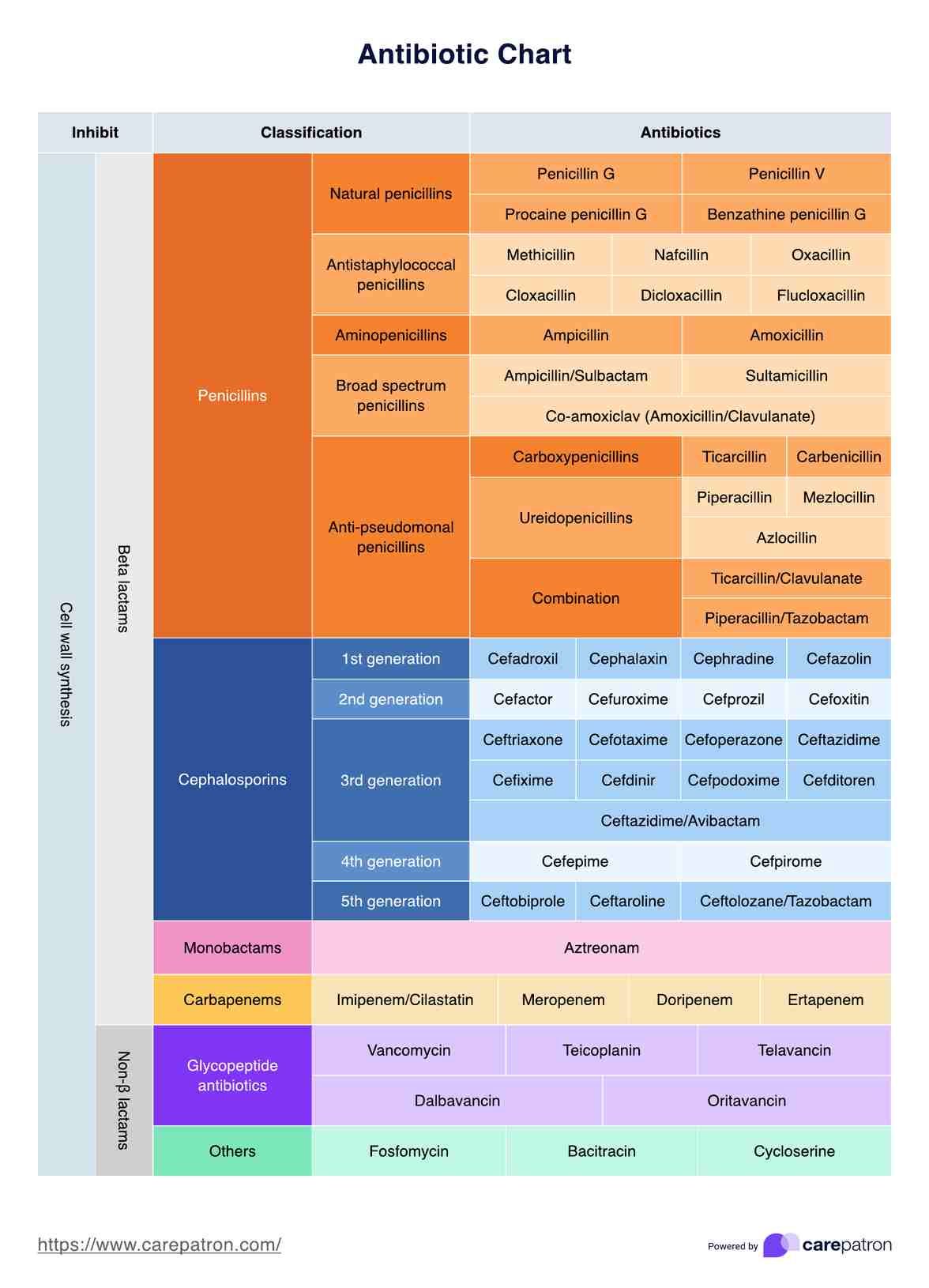 Antibiotic Chart PDF Example