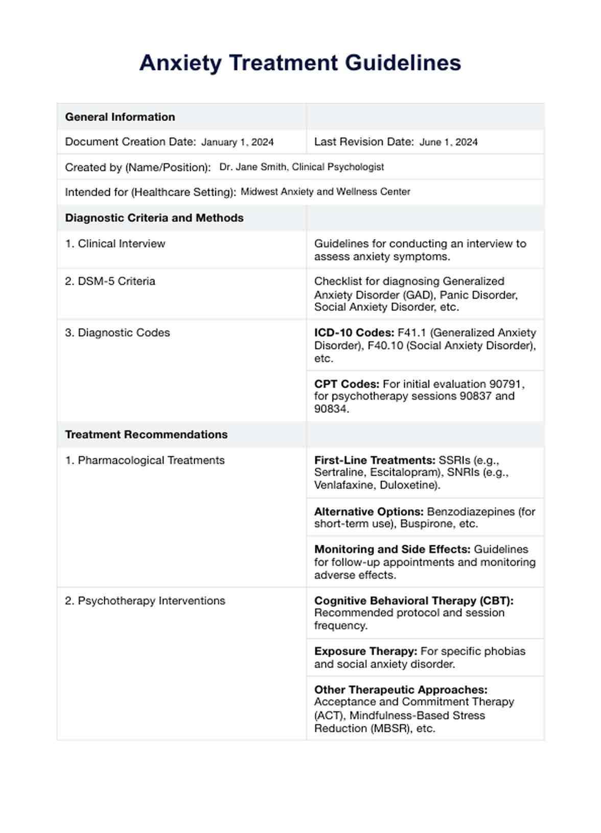 Disruptive Mood Dysregulation Disorder Treatment Plan PDF Example