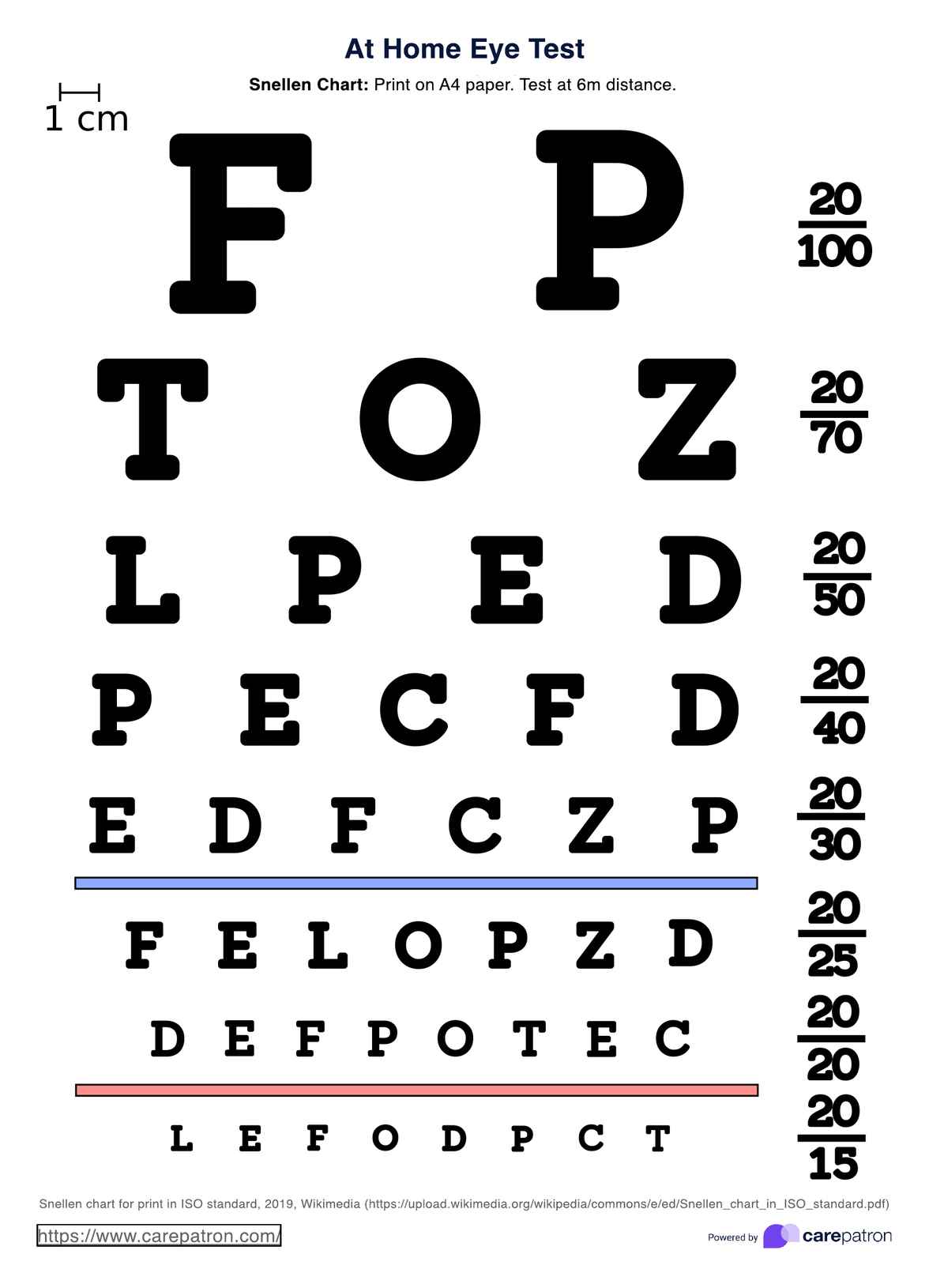 At Home Eye Test PDF Example