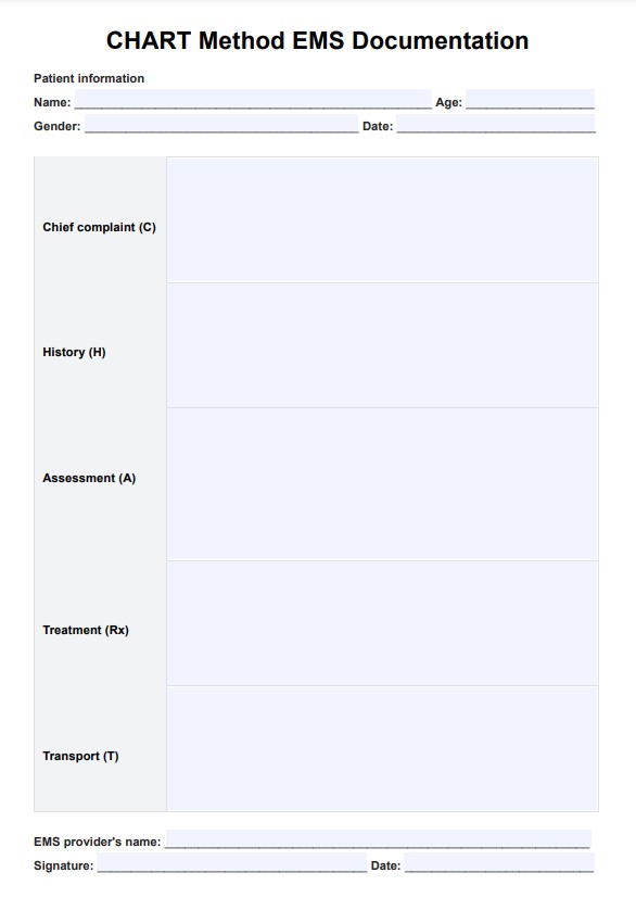 图表方法 EMS PDF Example