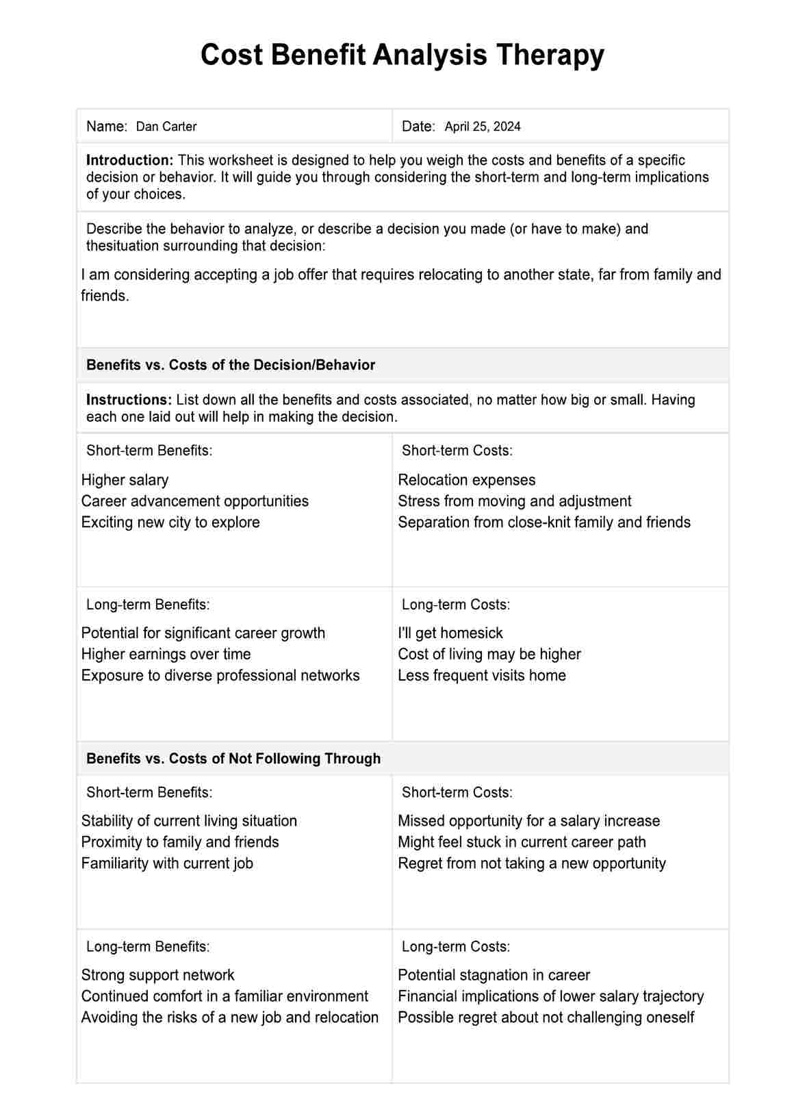 Self-Esteem Mirror Worksheet PDF Example
