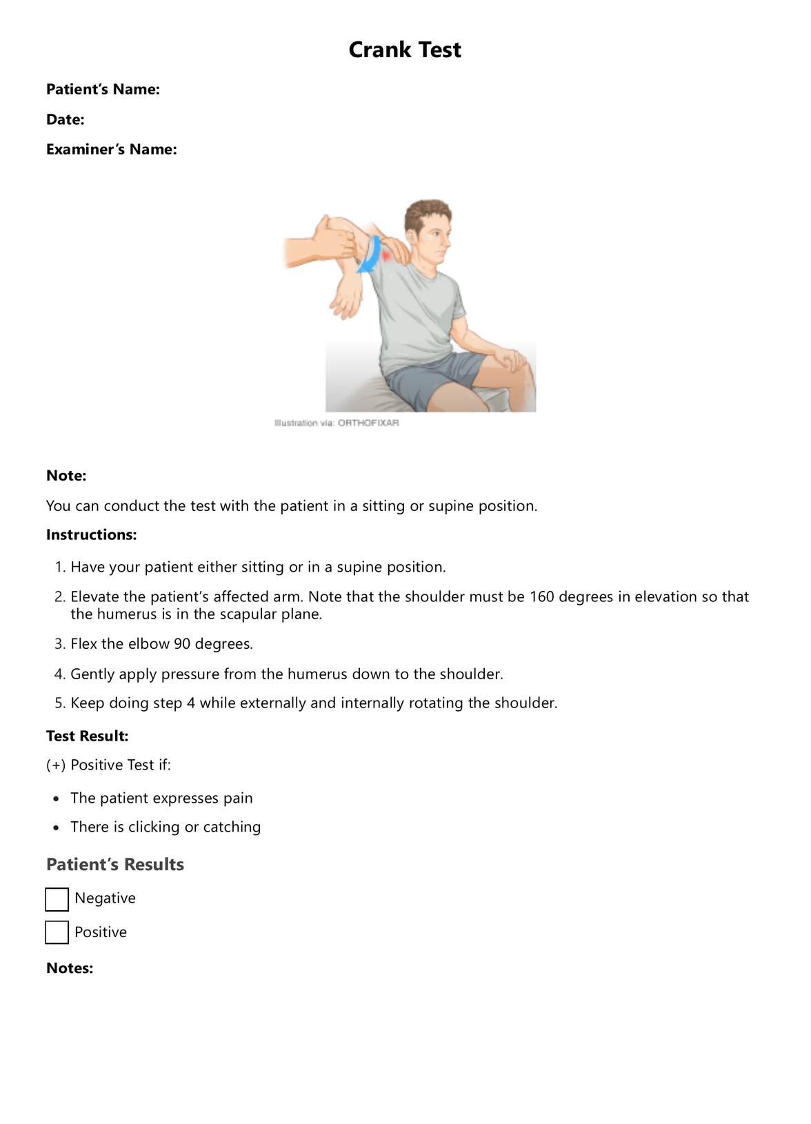 Crank Tests PDF Example