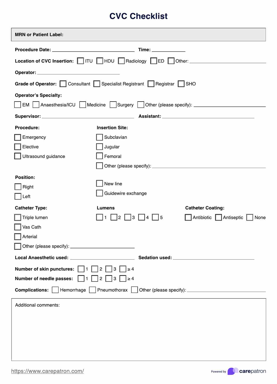 CVC Checklist PDF Example