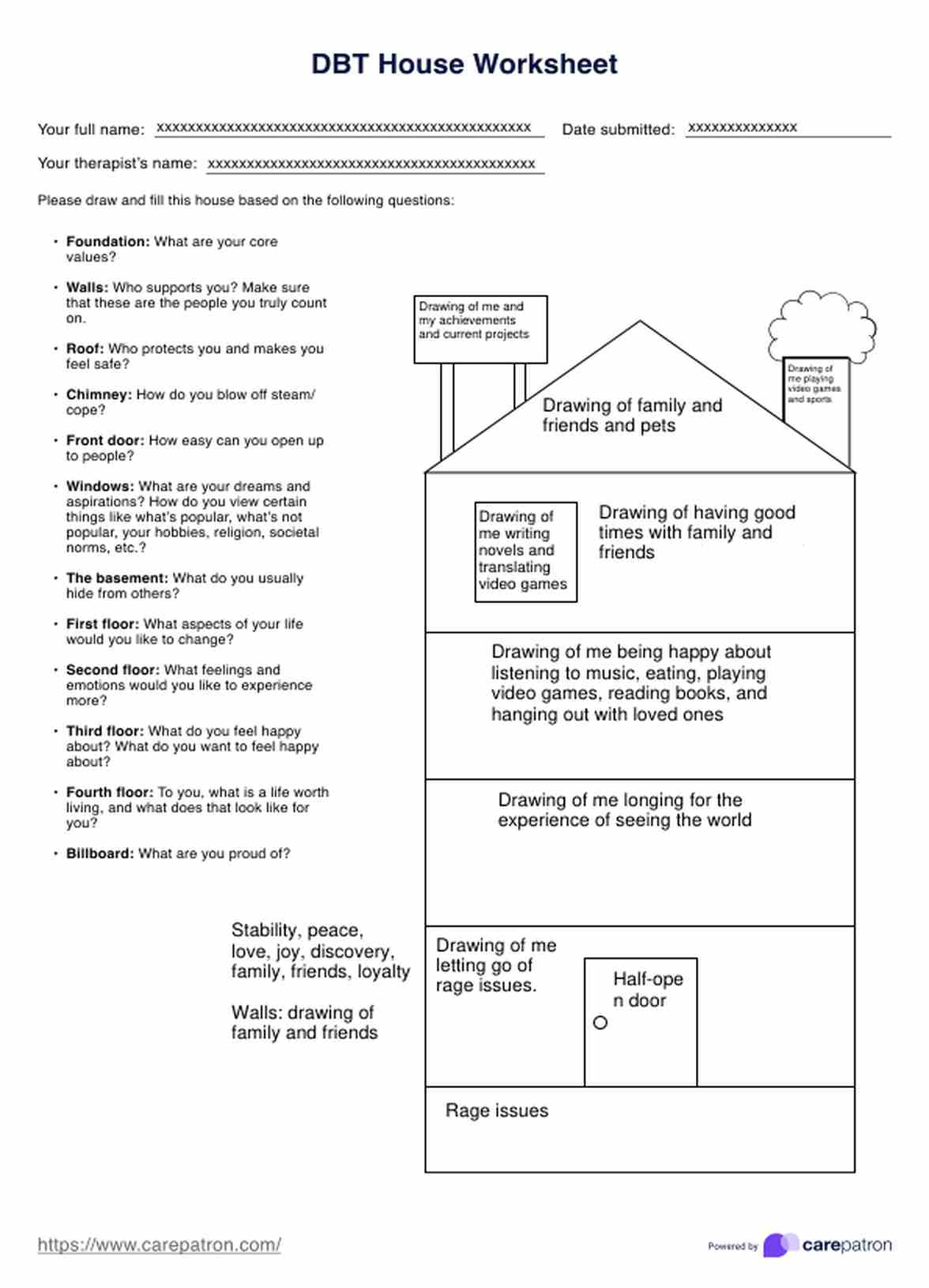 DBT House PDF PDF Example