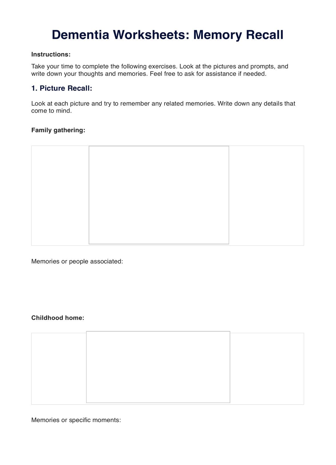 Dementia Worksheets PDF PDF Example