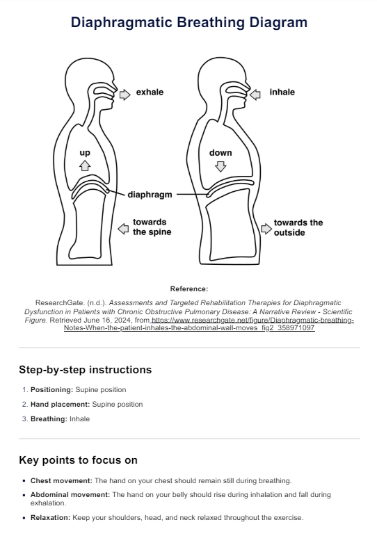 Diaphragmatic Breathing Diagram PDF Example