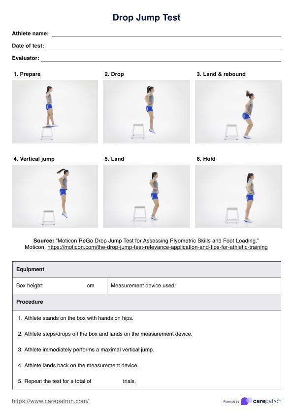 Prueba de salto de caída PDF Example