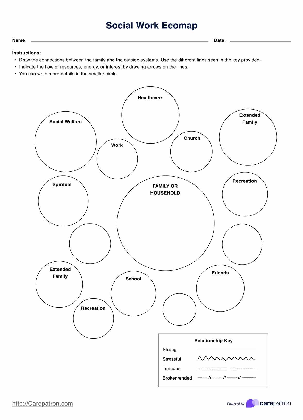 Ecomap Social Work PDF Example