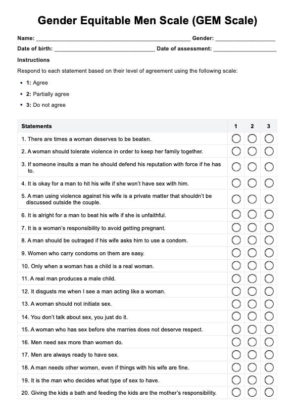 GEM Scale PDF Example