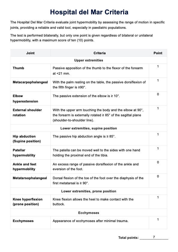 Hospital del Mar Criteria PDF Example