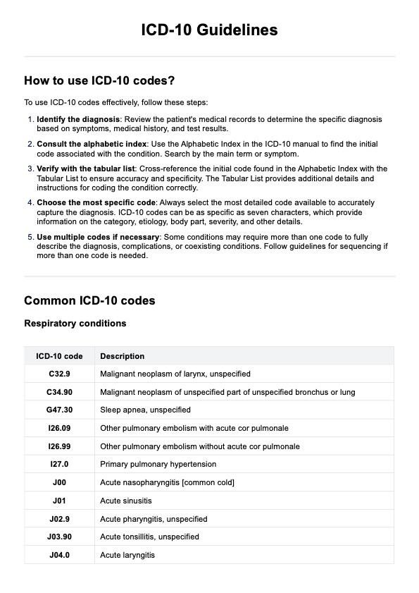 ICD-10 Guidelines PDF Example