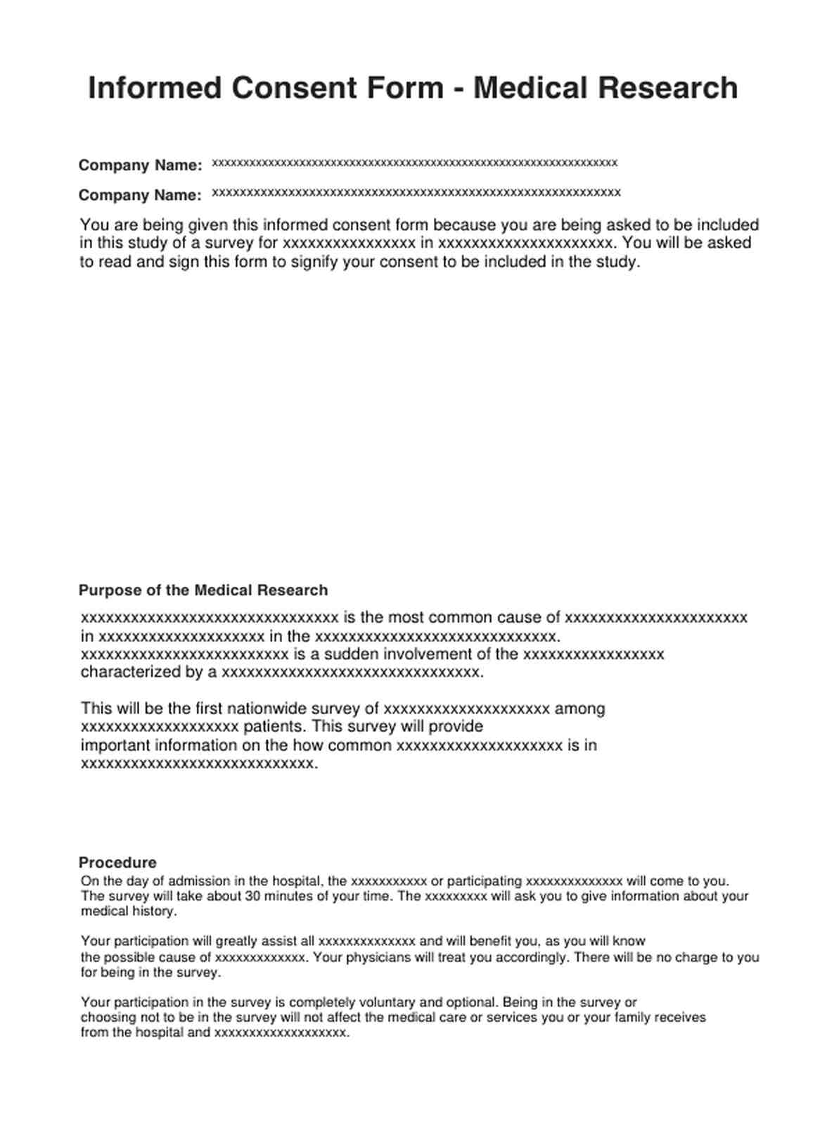 Informed Consent Form - Medical Research PDF Example