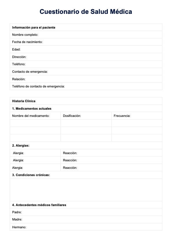 Interrogatorio Médico  PDF Example
