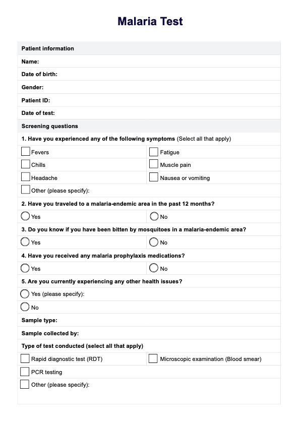 Malaria PDF Example