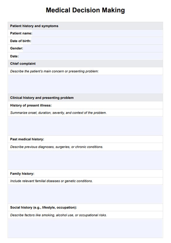 Ejemplo de toma de decisiones médicas PDF Example