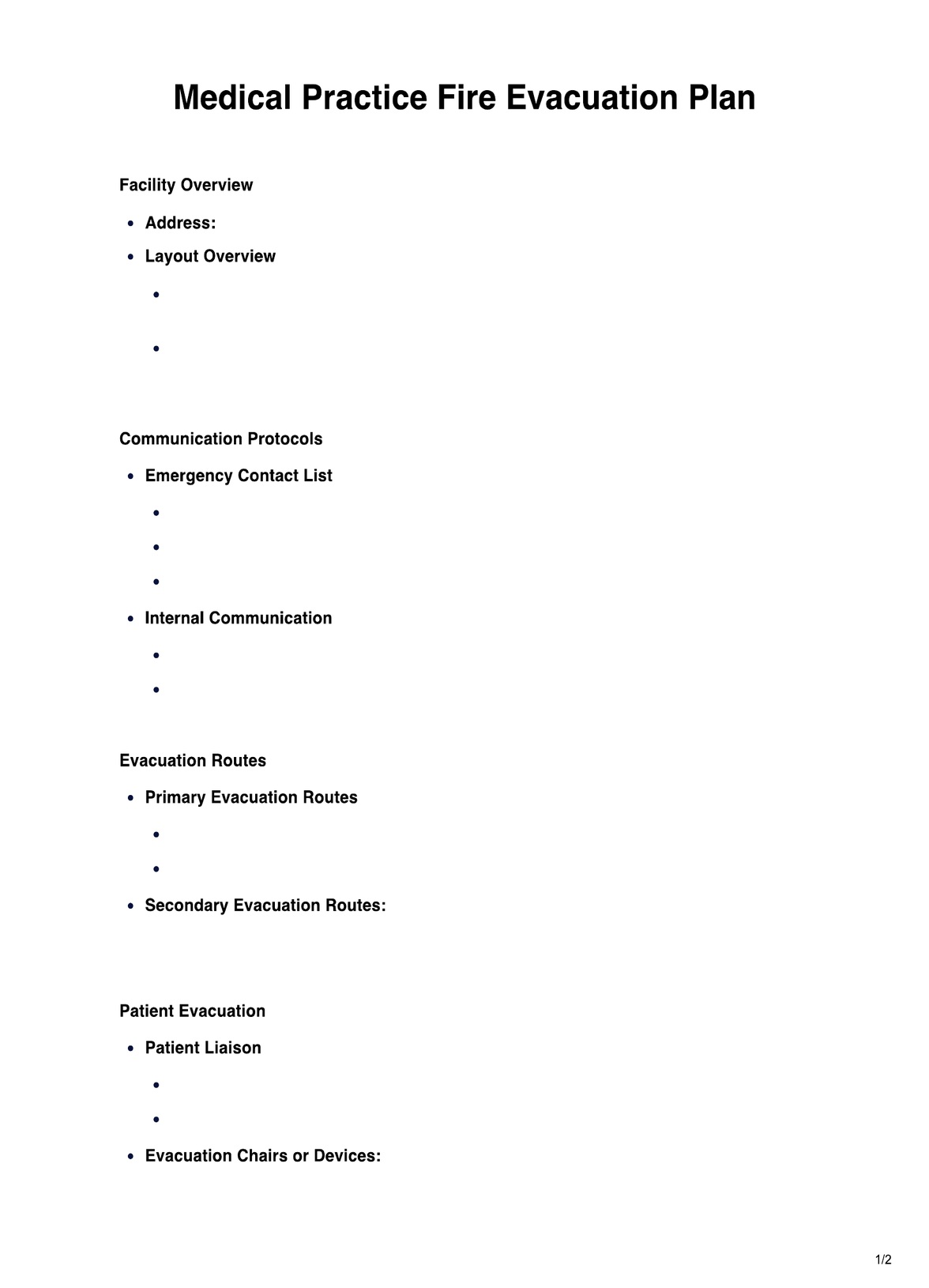 Fire Evacuation PDF Example