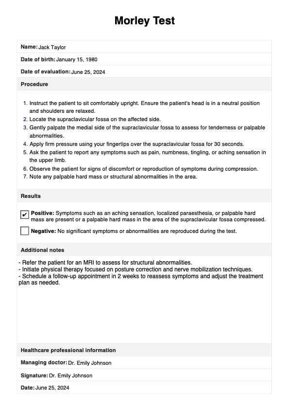 Morley Test PDF Example