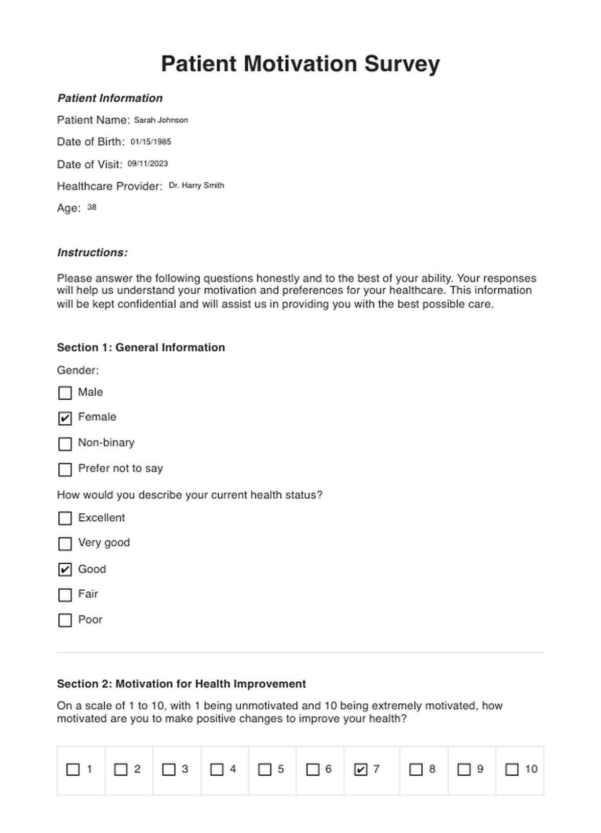Motivation Surveys PDF Example