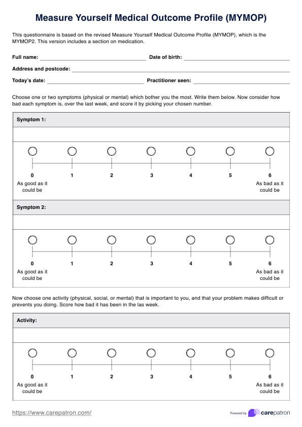 Encuesta de MYMOP PDF Example