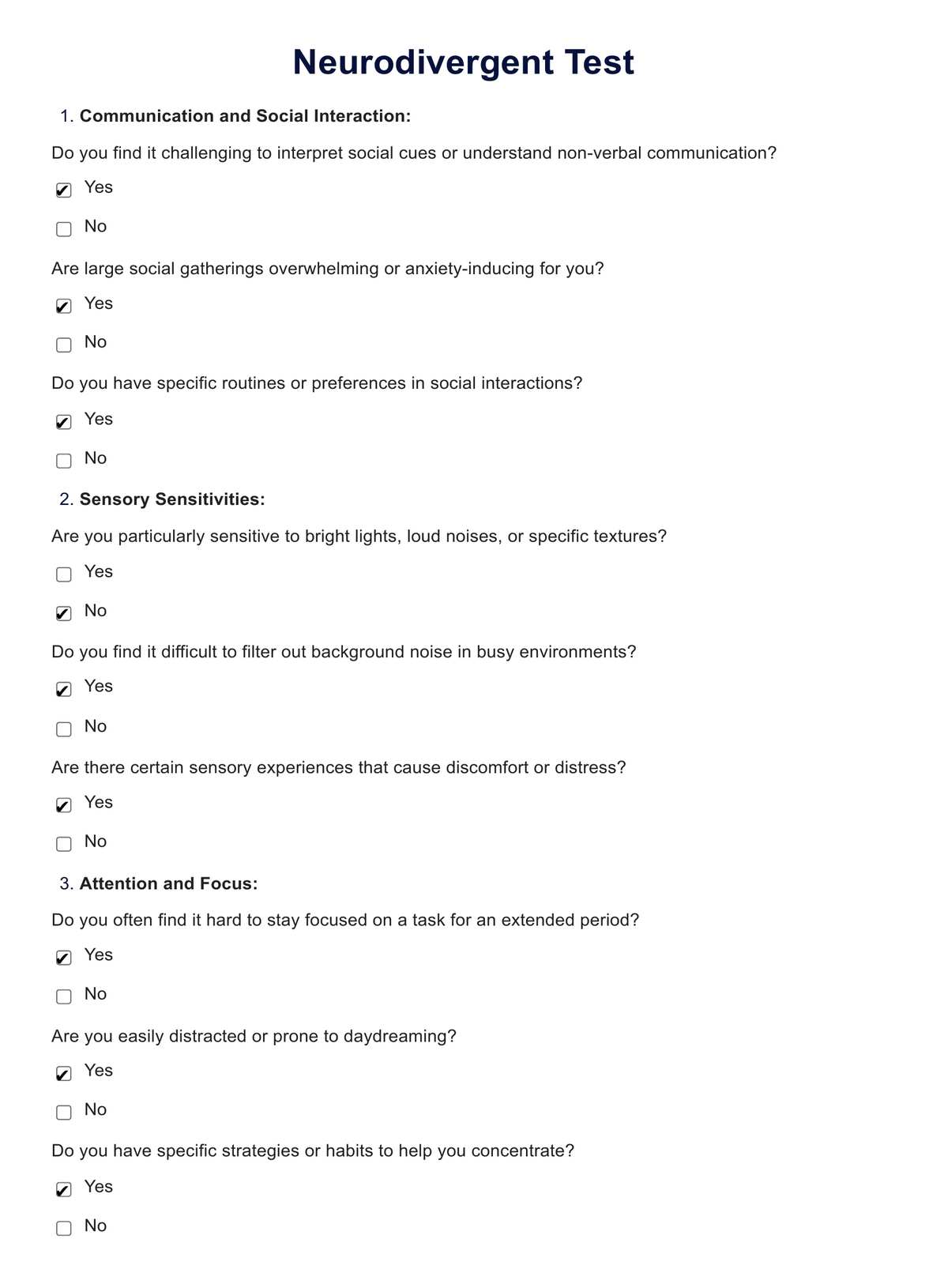 Prueba de neurodivergencia PDF Example