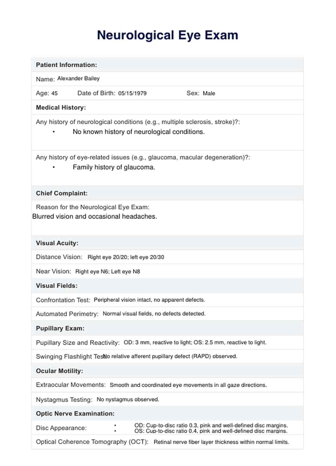 Neuro examen ocular PDF Example