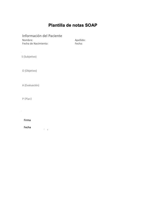 Notas SOAP PDF Example