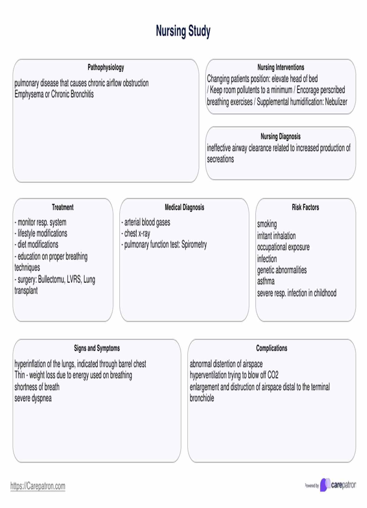 Printable Nursing Study Template- Free Download PDF Example