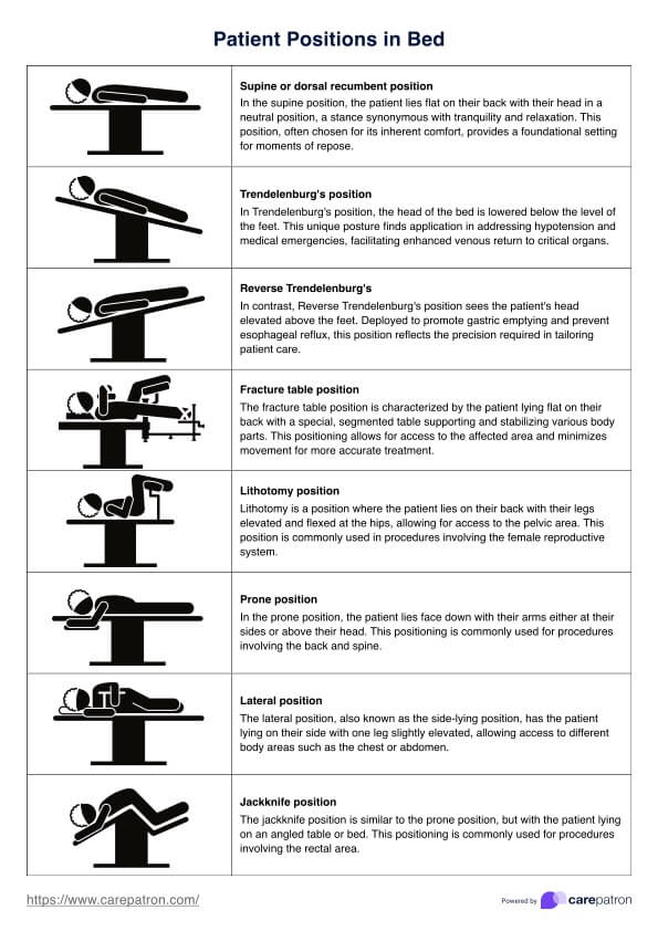 Patient Positioning in Bed PDF PDF Example