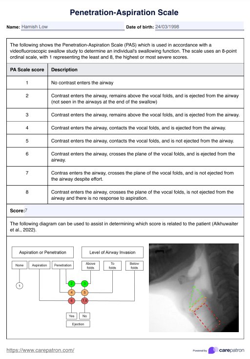 Penetration Aspiration Scale (PAS) & Example | Free PDF Download