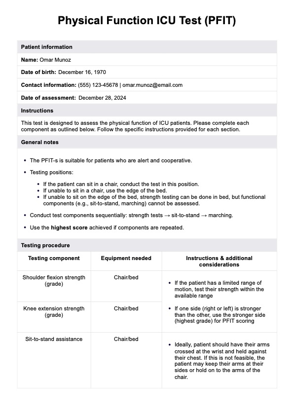 PFIT PDF Example