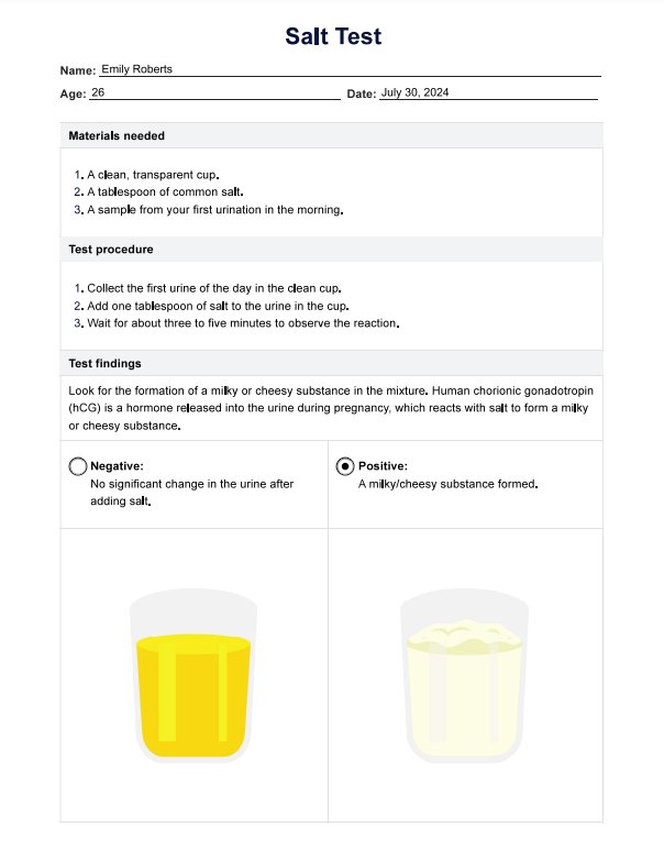 Salt Test PDF Example