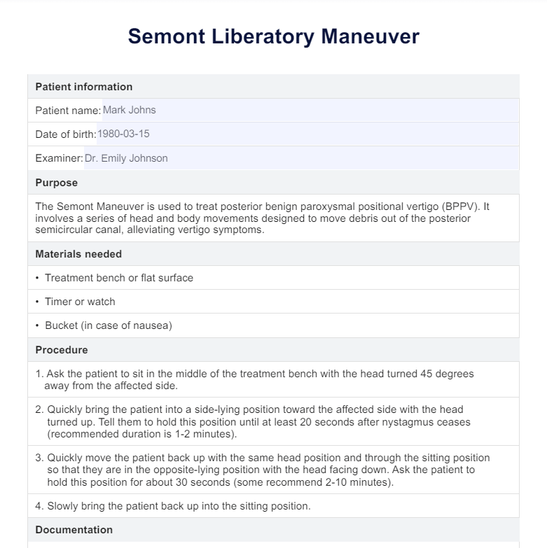 Semont Liberatory Maneuver PDF Example