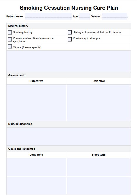 Plan para de dejar de fumar PDF Example