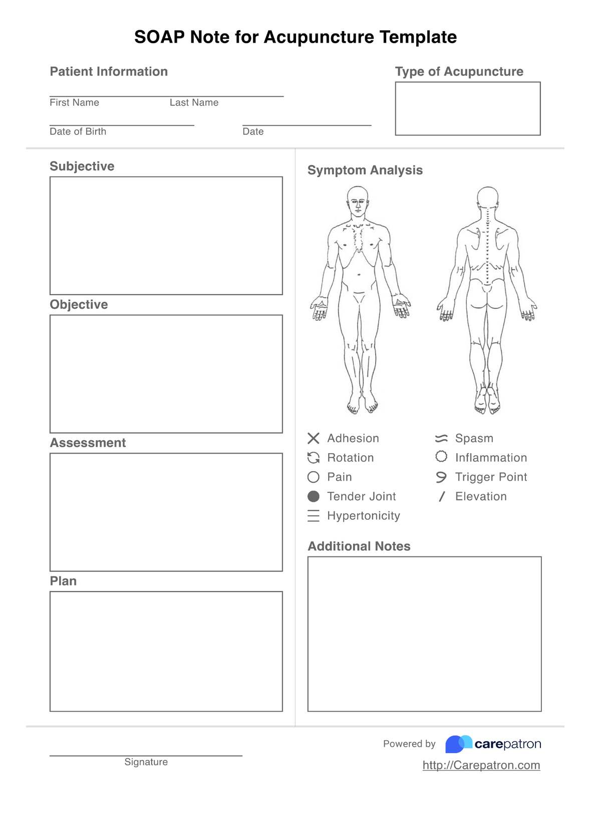 SOAP Notes For Acupuncture Template PDF Example