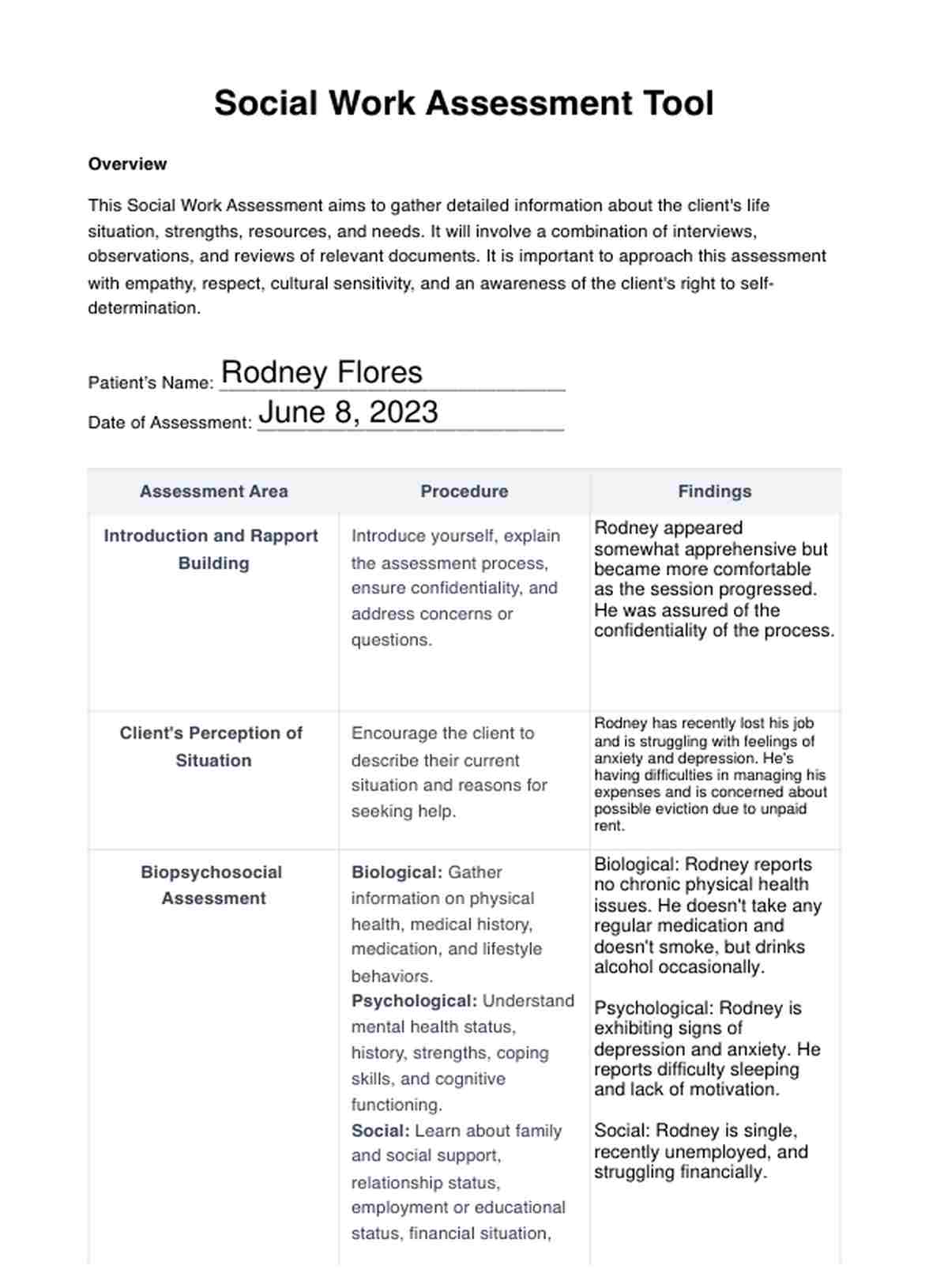 Herramienta de Evaluación para Trabajo Social PDF Example