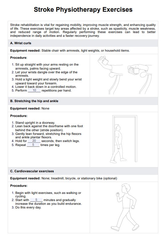 Stroke Physiotherapy Exercises PDF PDF Example