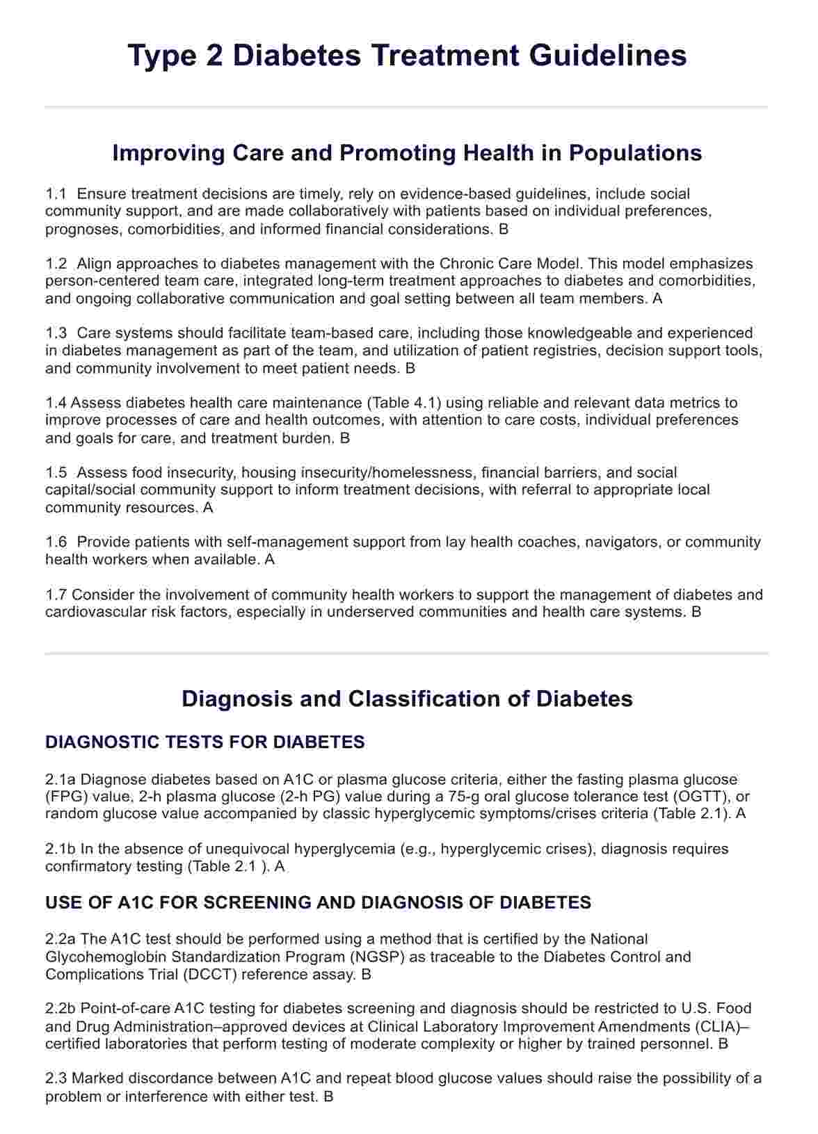 Type 2 Diabetes Treatment Guidelines PDF Example