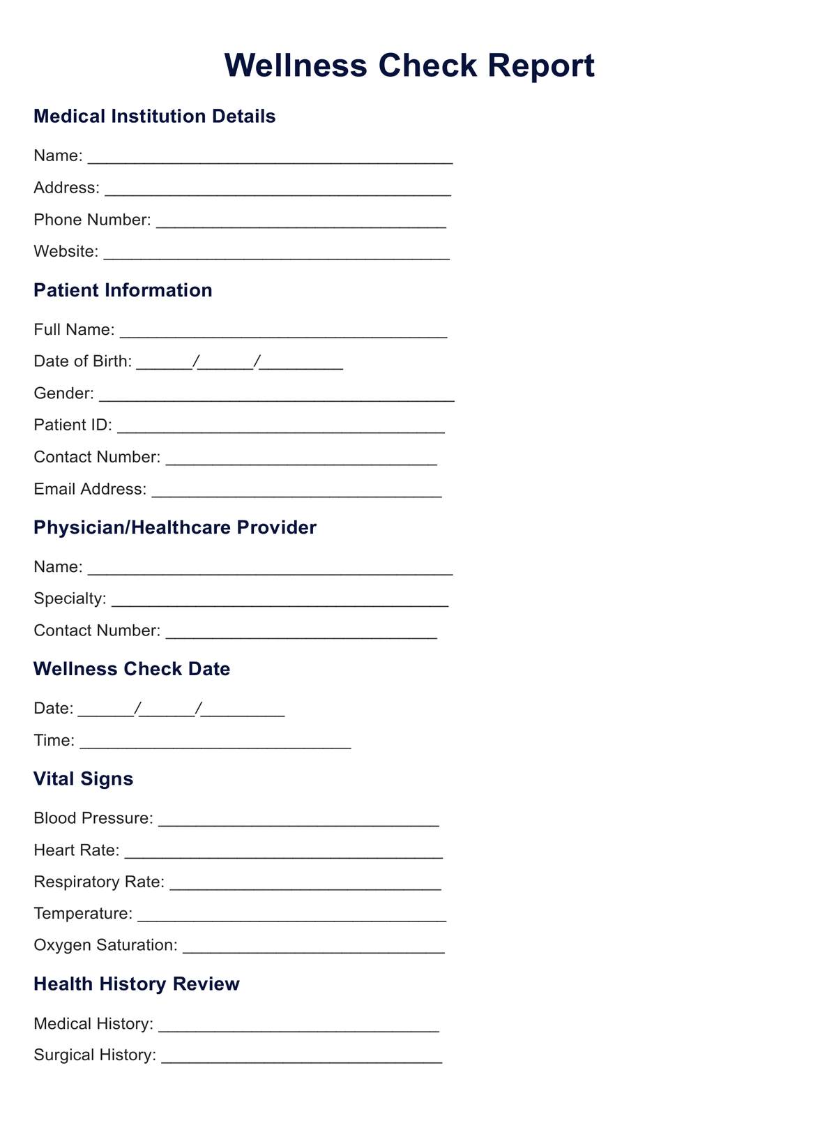 Wellness Check PDF Example