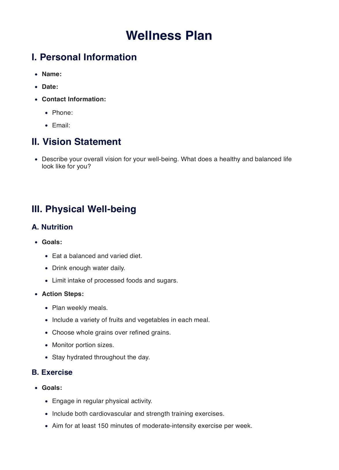 Wellness Plan PDF Example