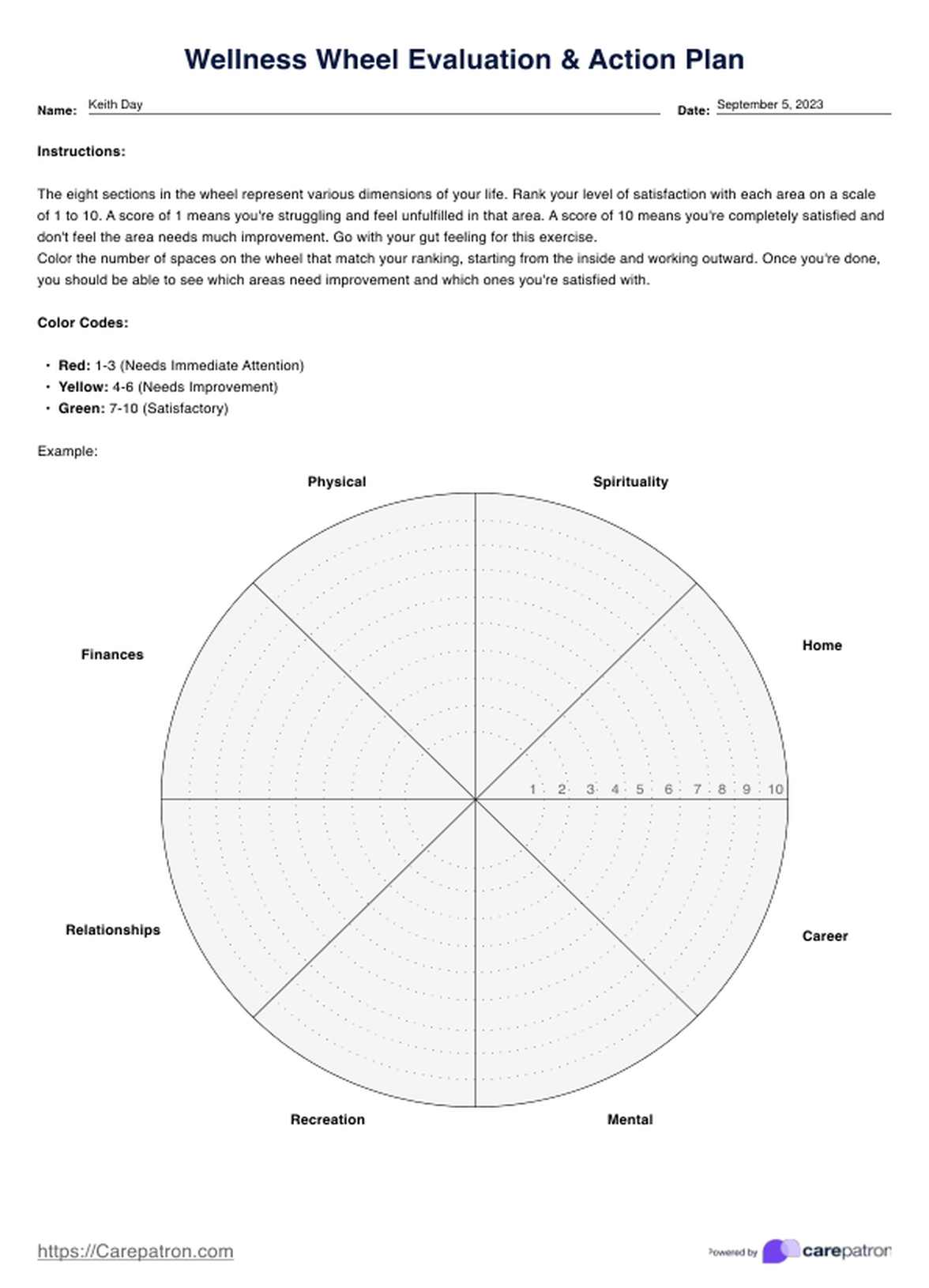 Wellness Wheels PDF Example