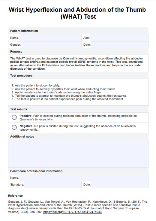 WHAT Test PDF Example